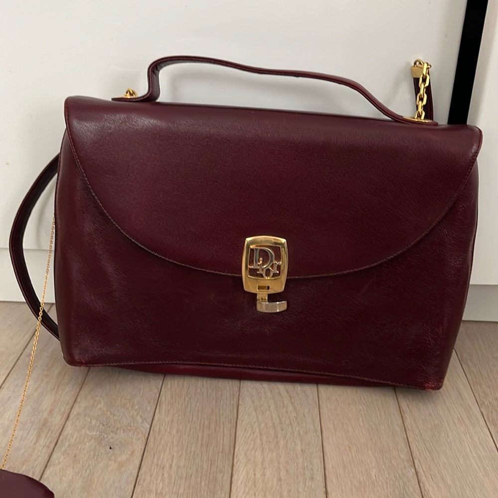 Vintage Christian Dior leather handbag